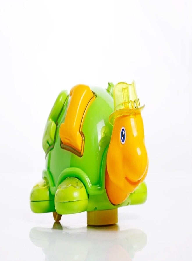 Chanak Bump & Go Turtle Toy, Bump & Go Turtle with Sound & Lighting, 360° Rotation Turtle Toy for Kids, Suitable for Kids Above 3 Years, BIS Approved (Green) - Image 1